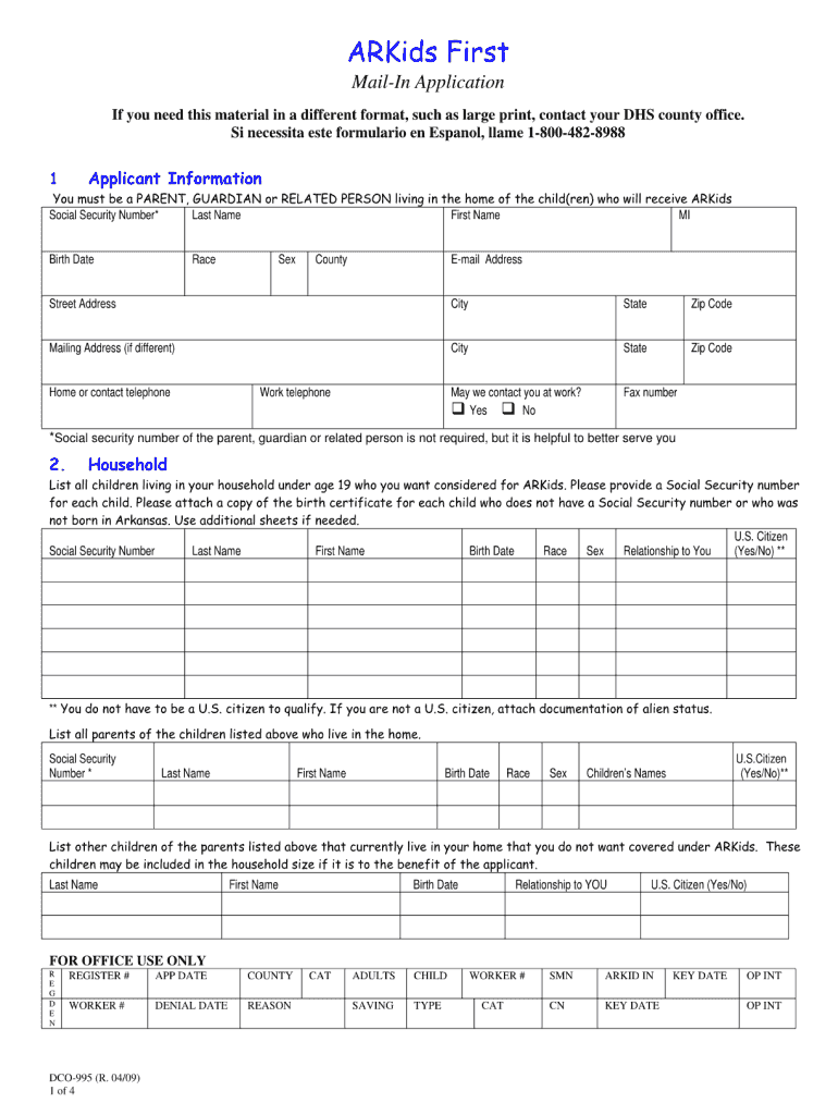 Arkids Application 2009-2025